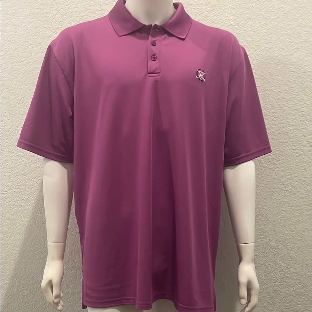 Under Armour Purple Polo Golf Shirt Classic Design Short Sleeves